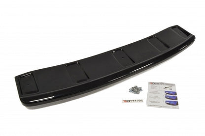 Maxton Mittlerer Diffusor Heck Ansatz für AUDI A7 S-LINE (FACELIFT) im DTM LOOK schwarz Hochglanz