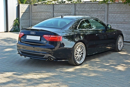 Maxton Mittlerer Diffusor Heck Ansatz für AUDI A5 S-LINE DTM LOOK schwarz Hochglanz