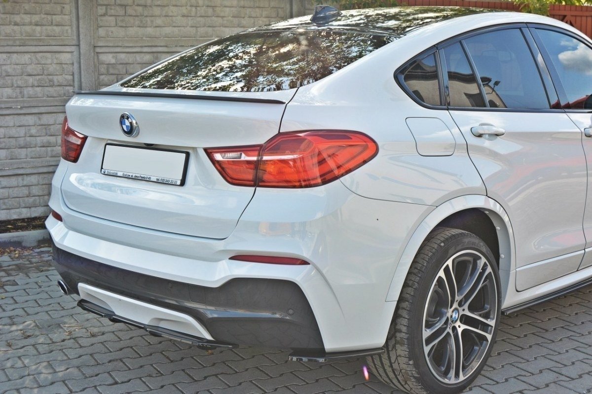 Maxton Mittlerer Diffusor Heck Ansatz für BMW X4 M Paket DTM LOOK schwarz Hochglanz