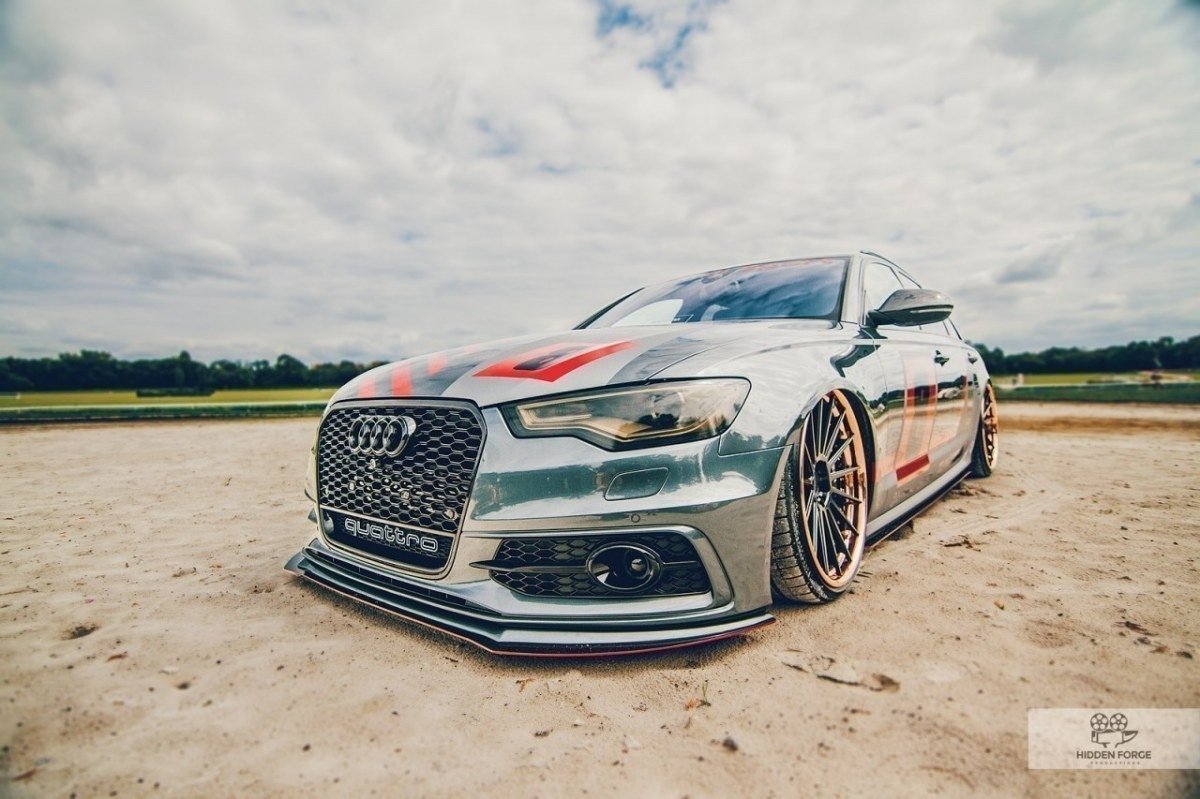 Maxton Racing Front Ansatz für AUDI A6 C7 S-LINE (2 SPLITTER = 1 SATZ)