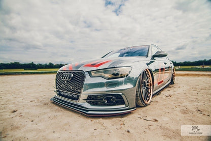Maxton Racing Front Ansatz für AUDI A6 C7 S-LINE (2 SPLITTER = 1 SATZ)