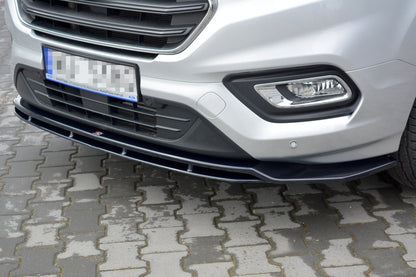 Maxton Front Ansatz für Ford Transit Custom Mk.1 FL schwarz Hochglanz