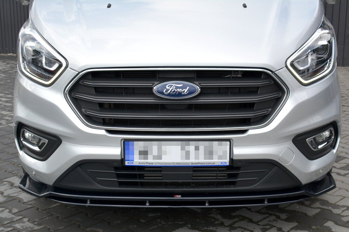 Maxton Front Ansatz für Ford Transit Custom Mk.1 FL schwarz Hochglanz