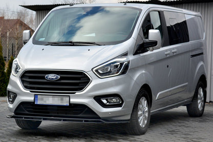 Maxton Seitenschweller Ansatz für Ford Transit Custom Mk1 FL schwarz Hochglanz