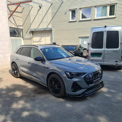 Maxton Front Ansatz für Audi e-Tron S-Line schwarz Hochglanz