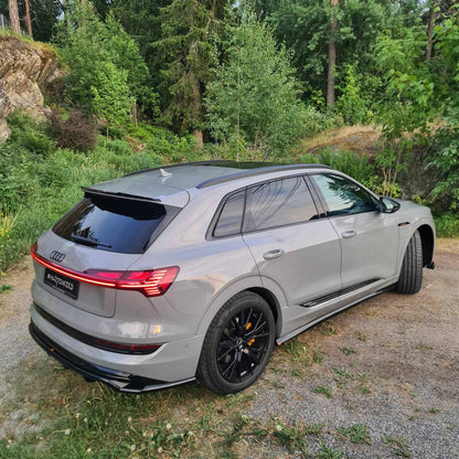 Maxton Spoiler CAP für Audi e-Tron S-Line schwarz Hochglanz