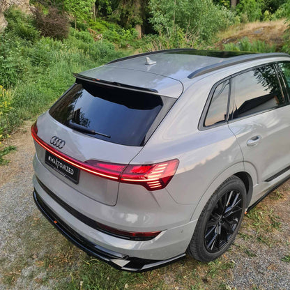Maxton Spoiler CAP für Audi e-Tron S-Line schwarz Hochglanz