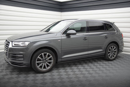 Maxton Seitenschweller Ansatz für Audi Q7 Mk2 schwarz Hochglanz