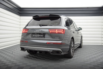 Maxton Spoiler CAP für 3D Audi Q7 Mk2 schwarz Hochglanz
