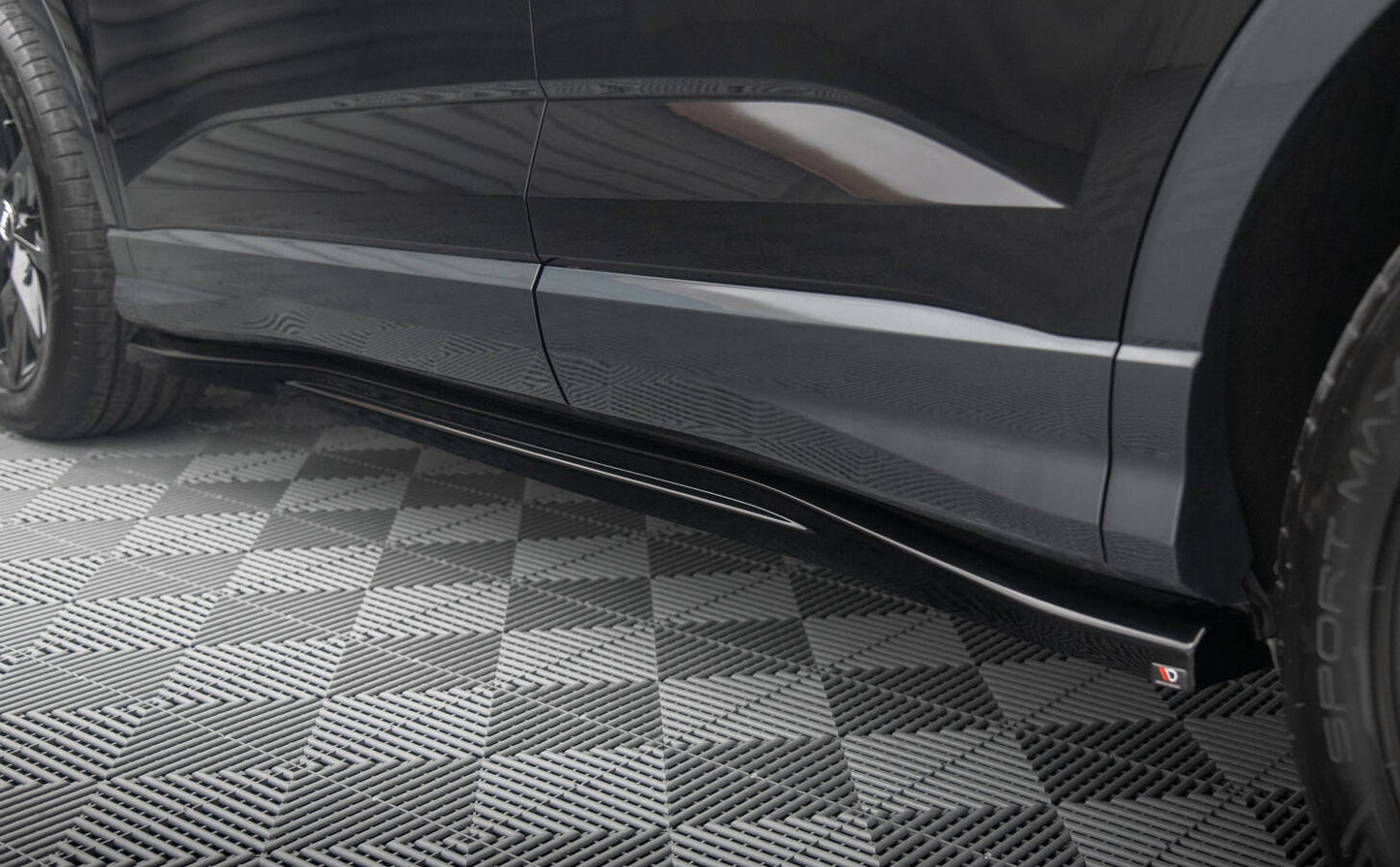 Maxton Seitenschweller Ansatz für Audi Q3 Sportback F3 schwarz Hochglanz
