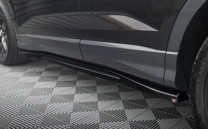 Maxton Seitenschweller Ansatz für Audi Q3 Sportback F3 schwarz Hochglanz