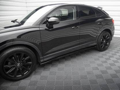 Maxton Seitenschweller Ansatz für Audi Q3 Sportback F3 schwarz Hochglanz