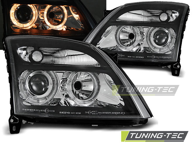Tuning-Tec Angel Eyes Scheinwerfer für Opel Vectra C / Signum 02-05 schwarz