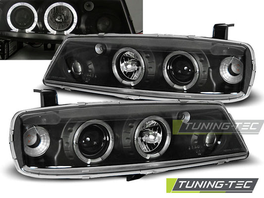 Tuning-Tec LED Angel Eyes Scheinwerfer für Opel Calibra 90-97 schwarz