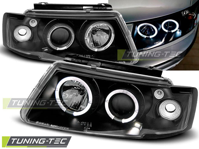 Tuning-Tec LED Angel Eyes Scheinwerfer für VW Passat 3B (B5) 96-00 schwarz