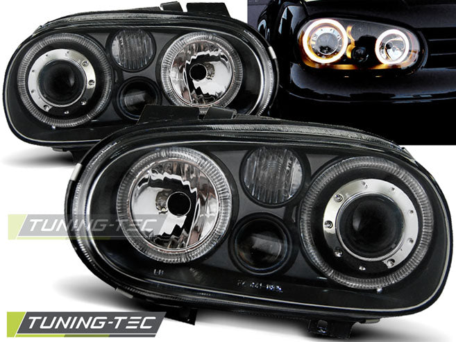 Tuning-Tec Angel Eyes Scheinwerfer für VW Golf 4 97-03 schwarz