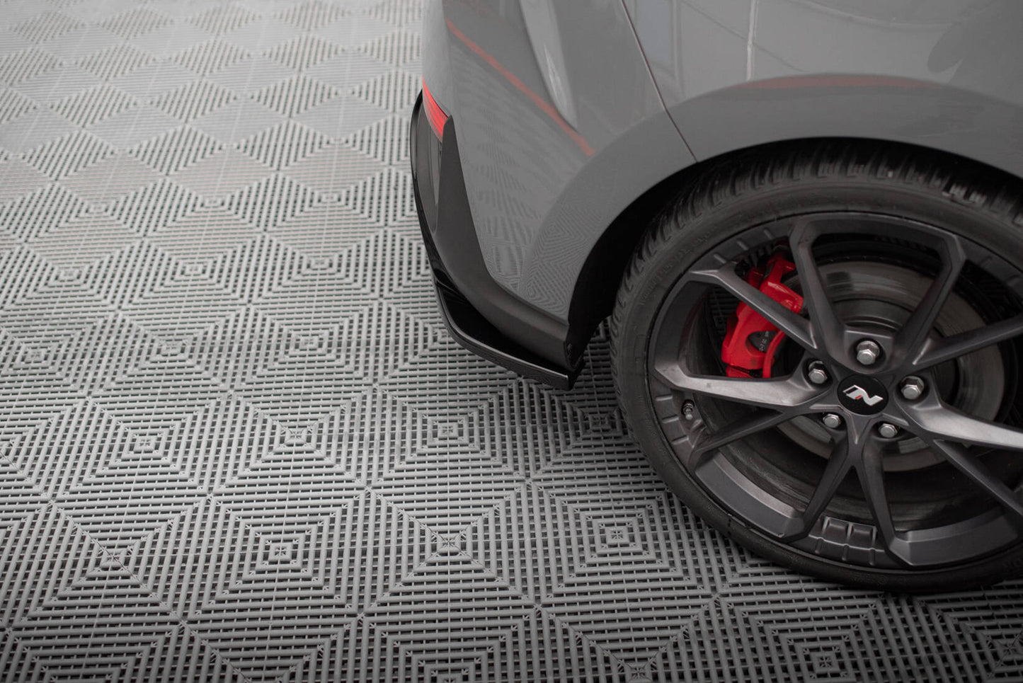 Maxton Heck Ansatz Flaps Diffusor V.5 für Hyundai I30 N Hatchback Mk3 Facelift schwarz Hochglanz