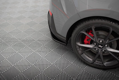 Maxton Heck Ansatz Flaps Diffusor V.5 für Hyundai I30 N Hatchback Mk3 Facelift schwarz Hochglanz