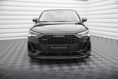 Maxton Front Ansatz V.1 für Audi Q3 Sportback F3 schwarz Hochglanz