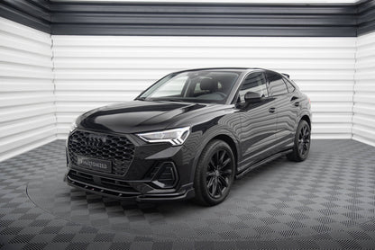 Maxton Front Ansatz V.2 für Audi Q3 Sportback F3 schwarz Hochglanz