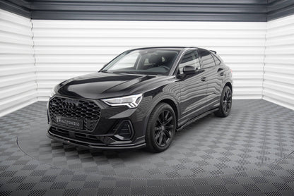 Maxton Front Ansatz V.1 für Audi Q3 Sportback F3 schwarz Hochglanz