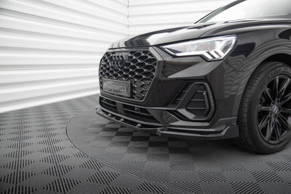 Maxton Front Ansatz V.2 für Audi Q3 Sportback F3 schwarz Hochglanz