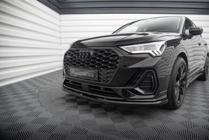 Maxton Front Ansatz V.1 für Audi Q3 Sportback F3 schwarz Hochglanz