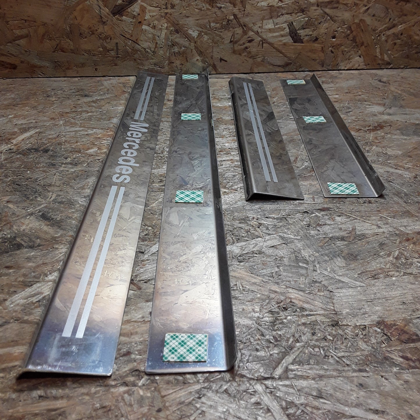 Mercedes C-Klasse Bj 93-00 Zierleistensatz Chrom 58,7cmx 5,5cm & 36,2cmx5,5cm original IVOL NEU