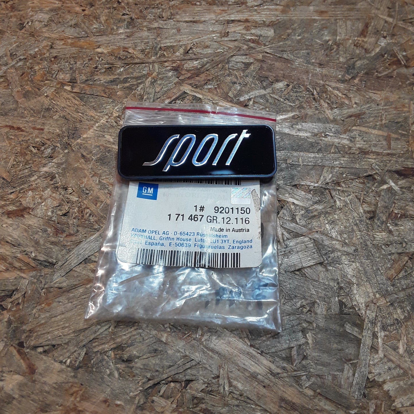 Astra G Zafira A Emblem Vordertür "Sport" original GM Opel NEU