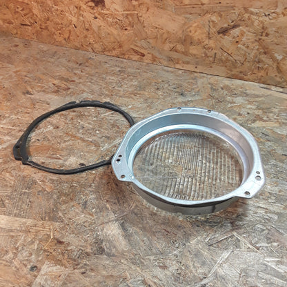 Audi 80 B1 (NOS) Scheinwrferglas mit Blechrahmen und Dichtung Einsatz H4 E-Prüfzeichen vorhanden original Bosch NEU
