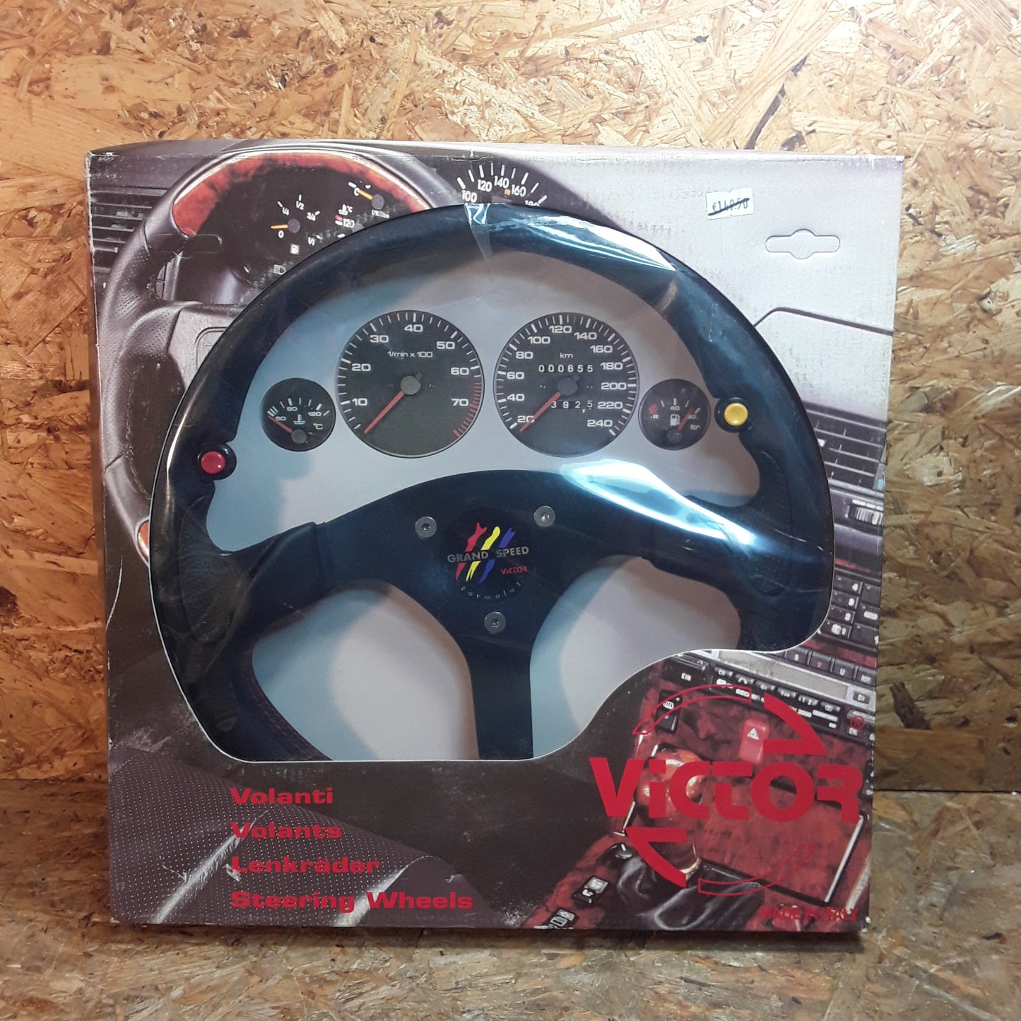Diverse Fahrzeuge Sportlenkrad 35,5cm Durchmesser schwarz ("Grand Speed Formula 1") original Victor NEU