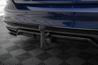 Maxton Mittlerer Diffusor Heck Ansatz DTM Look für V.2 Audi A4 S-Line B9 Facelift schwarz Hochglanz
