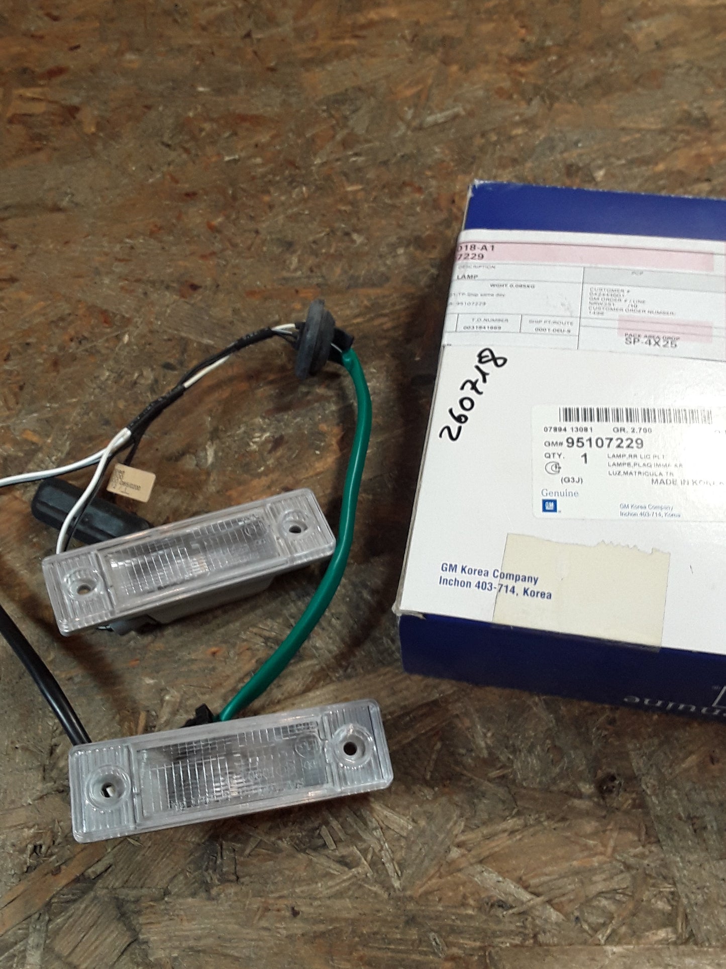 Chevrolet Cruze Kabelbaum mit Lampen, Kennzeichenbeleuchtung original GM NEU