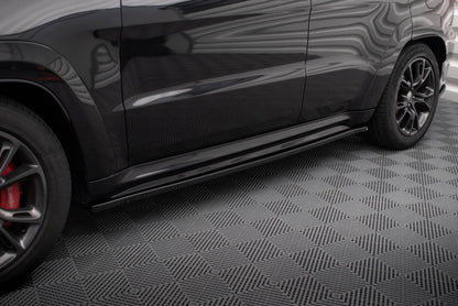 Maxton Seitenschweller Ansatz für Jeep Grand Cherokee SRT WK2 Facelift schwarz Hochglanz