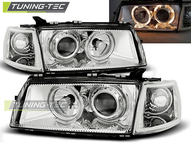 Tuning-Tec LED Angel Eyes Scheinwerfer für Opel Vectra A 88-95 chrom