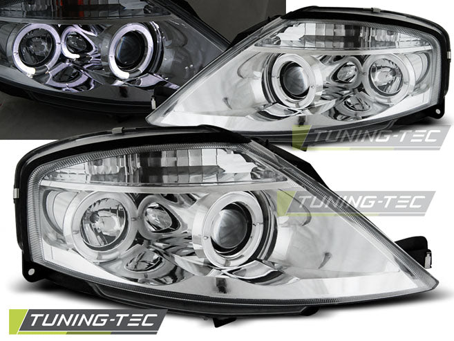 Tuning-Tec LED Angel Eyes Scheinwerfer für Citroen C3 02-09 chrom