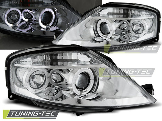 Tuning-Tec LED Angel Eyes Scheinwerfer für Citroen C3 02-09 chrom