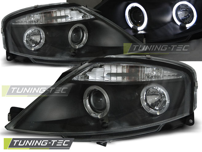Tuning-Tec LED Angel Eyes Scheinwerfer für Citroen C3 02-09 schwarz