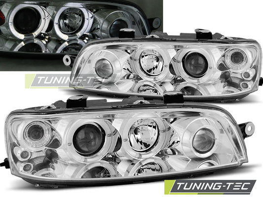 Tuning-Tec LED Angel Eyes Scheinwerfer für Fiat Punto 2 99-03 chrom