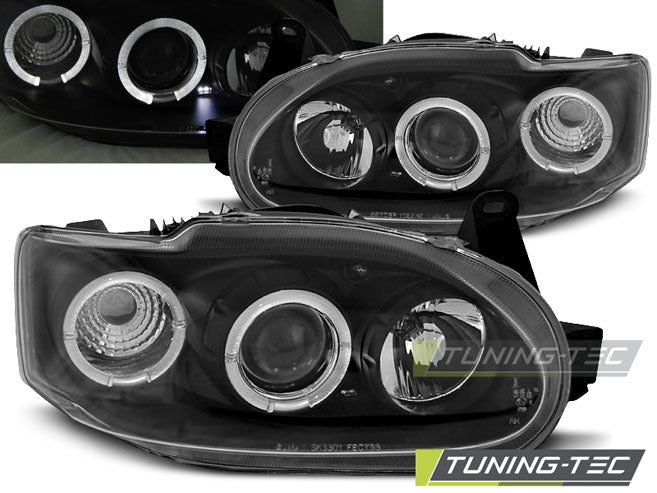 Tuning-Tec LED Angel Eyes Scheinwerfer für Ford Escort MK7 95-00 schwarz
