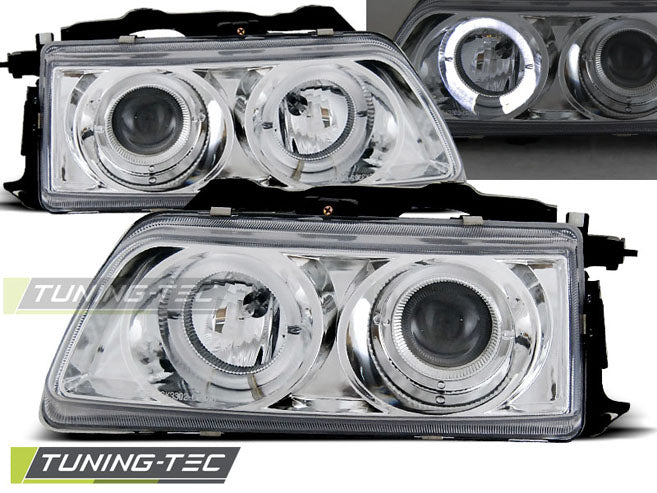Tuning-Tec LED Angel Eyes Scheinwerfer für Honda CRX 90-92 chrom