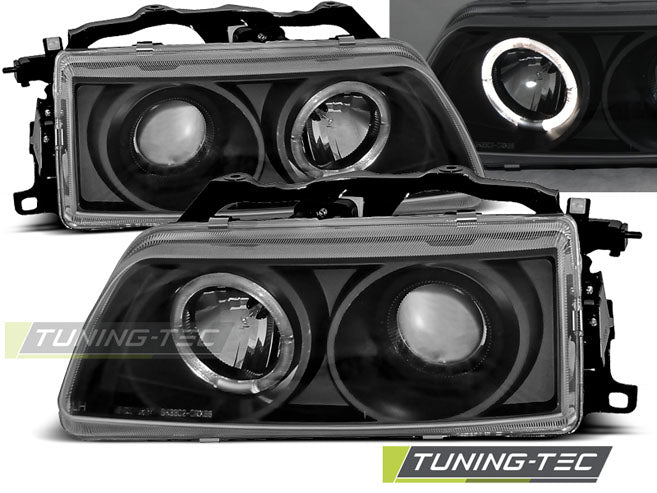 Tuning-Tec LED Angel Eyes Scheinwerfer für Honda CRX 90-92 schwarz
