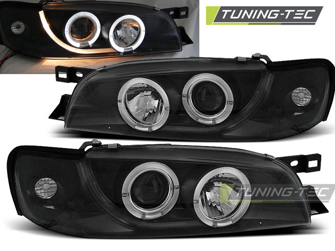Tuning-Tec LED Angel Eyes Scheinwerfer für Subaru Impreza 1 93-00 schwarz