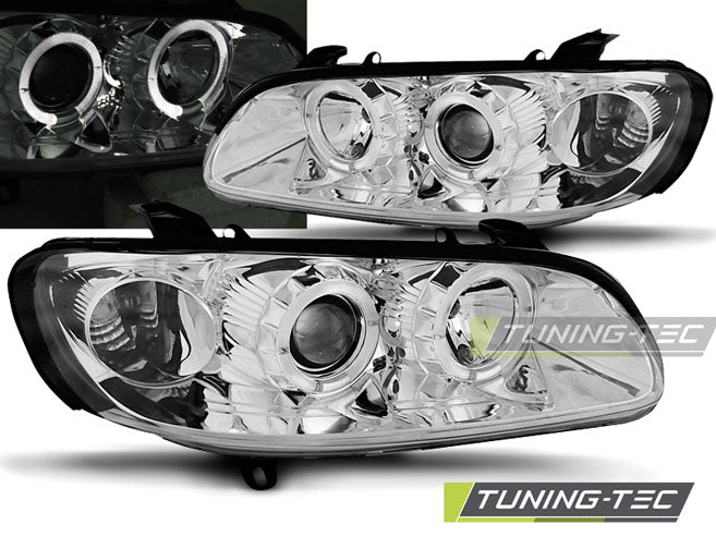 Tuning-Tec LED Angel Eyes Scheinwerfer für Opel Omega B 94-99 chrom