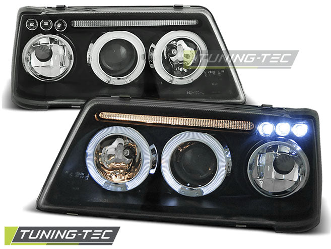 Tuning-Tec LED Angel Eyes Scheinwerfer für Peugeot 205 83-96 schwarz