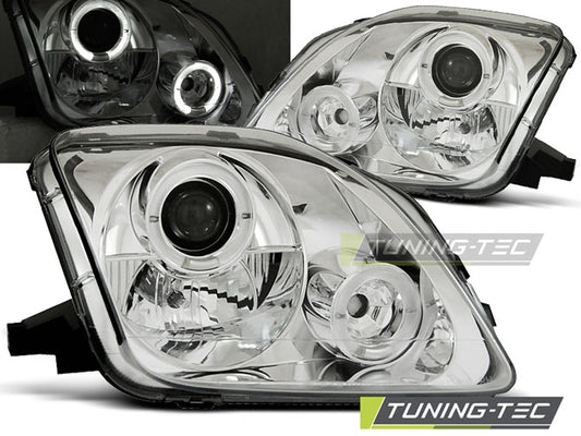 Tuning-Tec LED Angel Eyes Scheinwerfer für Honda Prelude 97-01 chrom