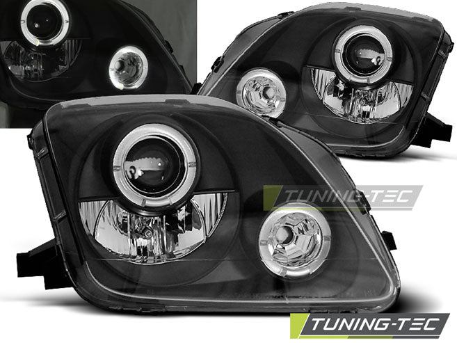 Tuning-Tec LED Angel Eyes Scheinwerfer für Honda Prelude 97-01 schwarz