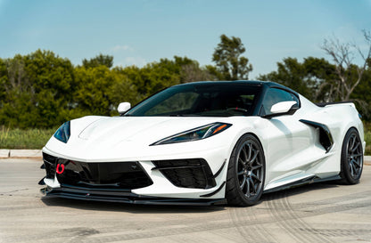 Maxton Front Ansatz für Chevrolet Corvette C8 schwarz Hochglanz