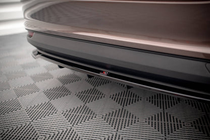 Maxton Mittlerer Diffusor Heck Ansatz DTM Look für Fiat Tipo S Limousine Mk1 schwarz Hochglanz