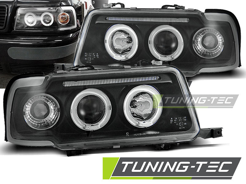 Tuning-Tec Angel Eyes Scheinwerfer für Audi 80 B4 91-96 schwarz